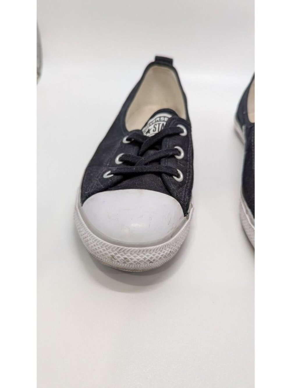 Converse All-Star Black Striped Ballet Lace Sneakers - Picture 7 of 8